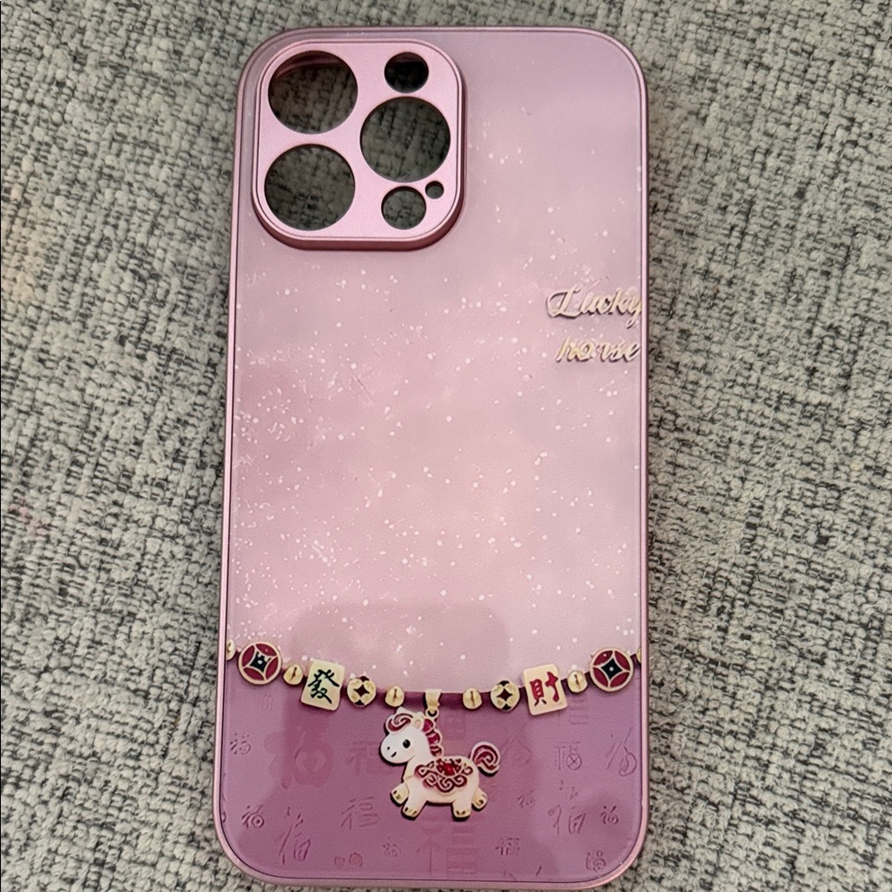 🆕 Pink iPhone 16 pro max Case with Decorative Design